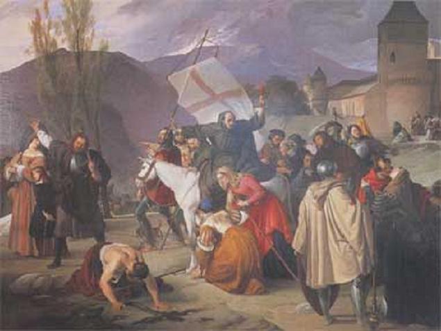 Pierre l\'Ermite prêchant la 1ère Croisade, par Francesco Hayez (1791-1882).JPG