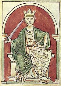 Richard Ier,Coeur de Lion, dessin du XIVème siècle, provenant d’une chronologie.JPG