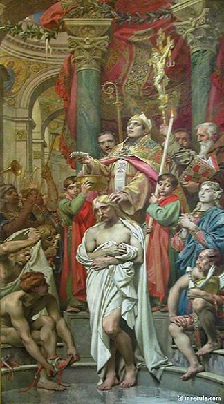 Clovis, Le Baptême de Clovis, Paul-Joseph Blanc v. 1881.jpg
