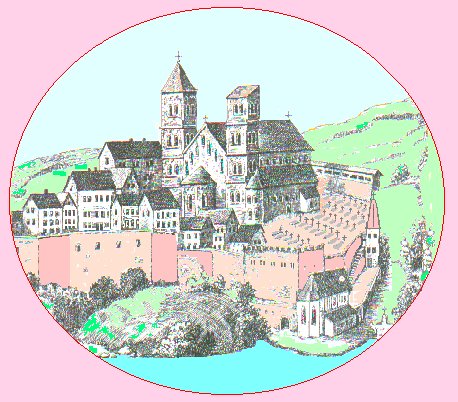 Couvent de Rupertsberg au dessus du Rhin, fondé par l\'abbesse Hildegarde de Bingen.jpg